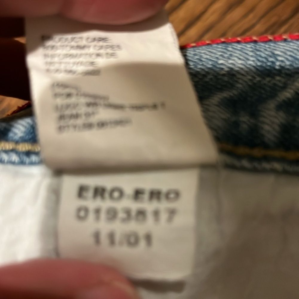 Y2K Tommy Hilfiger Jeans Flag waist detail straight leg low rise light wash sz 4 - Picture 8 of 10